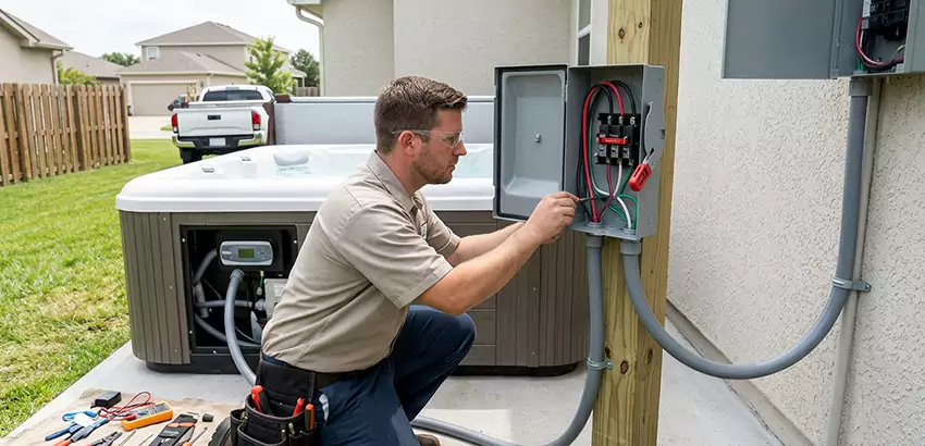 Outdoor Hot Tub Electrical Installation in Nashville