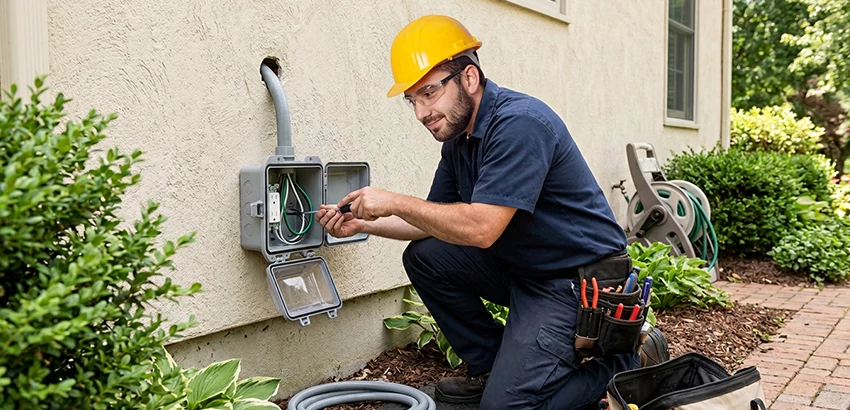 Outdoor Outlet Installation on Vinyl Siding in Nashville